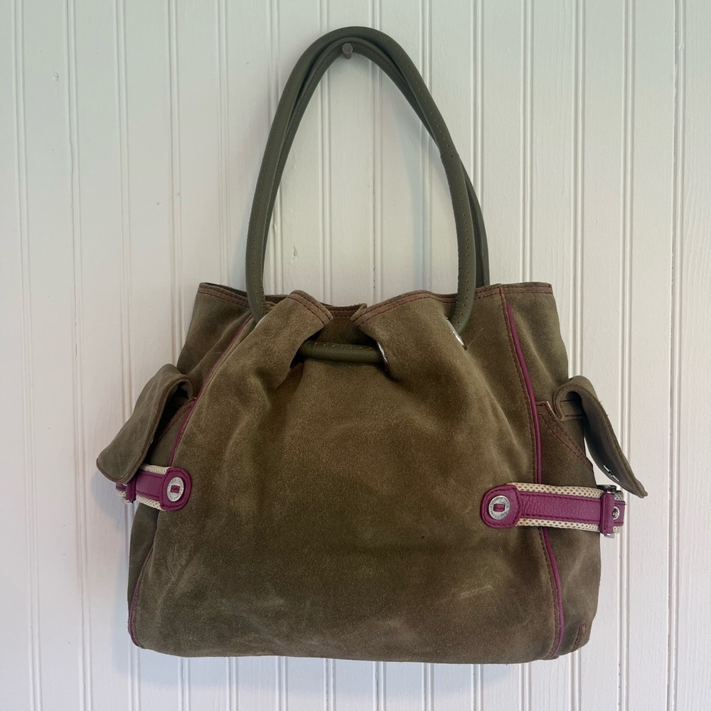 Cole Haan Suede Kelsey bag Olive Green